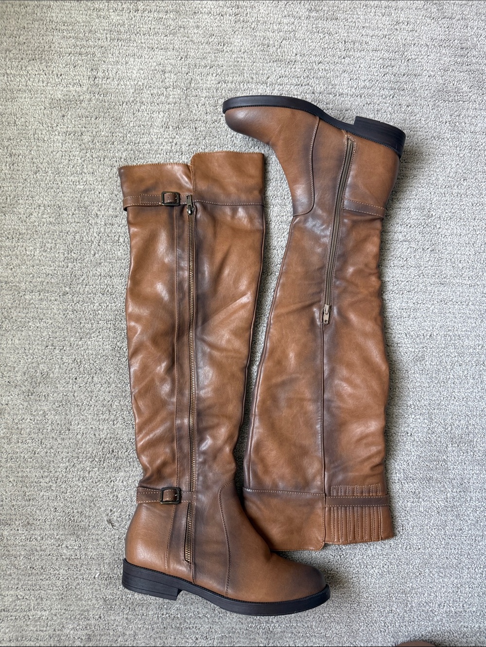 Tall Brown Leather Riding Boots